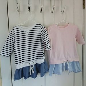 2 Carter's size 6 girls shirts